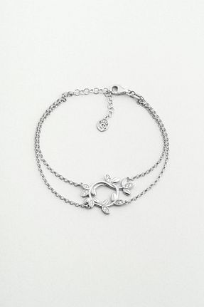 دستبند نقره سفید زنانه 925 عیار So Chic - کد 929070140
