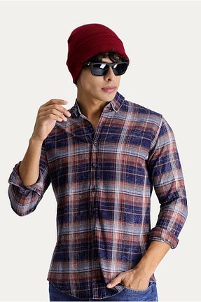 پیراهن نارنجی مردانه اسلیم فیت Kiğılı - کد 802586729