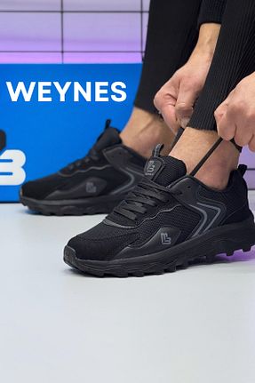 کفش اسنیکر مشکی مردانه بند دار OBAY LİFE - کد 929075306