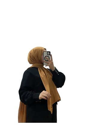 شال قهوه ای زنانه پنبه ای LOSYANA - کد 929083915