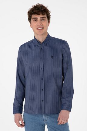 پیراهن سرمه ای مردانه یقه ایستاده U.S. Polo Assn. - کد 929094673