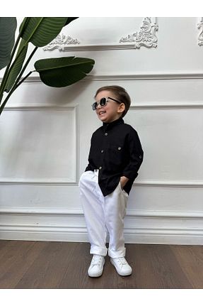 شلوار مشکی بچه گانه کتان bohemiankids baby wear - کد 929241939