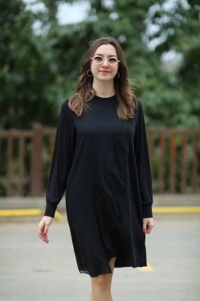 تونیک مشکی زنانه پلی استر Butik - کد 929109335