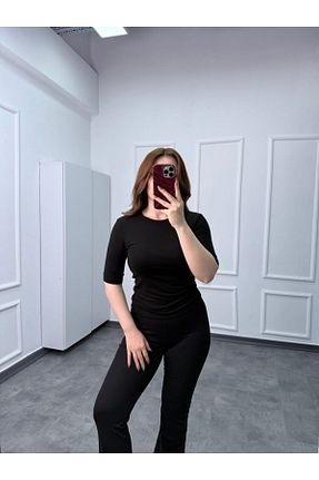 تیشرت مشکی زنانه رگولار songül özdeş - کد 929116008