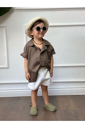 ست بالاتنه و پائین تنه خاکی بچه گانه bohemiankids baby wear - کد 929242946