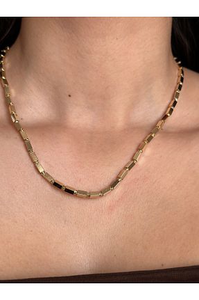 گردنبند جواهر زرد زنانه استیل ضد زنگ Maide Jewelry - کد 929126617