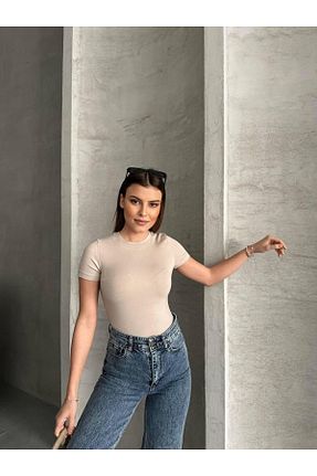 بلوز بژ زنانه ساده peri tower - کد 929133182