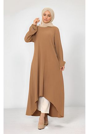 تونیک حجاب قهوه ای زنانه بافتنی dilber fashion - کد 920756161