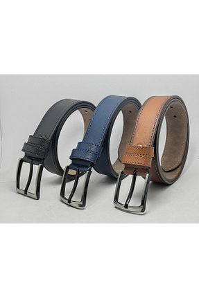 کمربند قهوه ای مردانه چرم مصنوعی genuine leather company eds - کد 686801986
