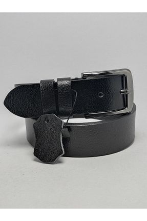 کمربند مشکی مردانه چرم خالص genuine leather company eds - کد 66536717