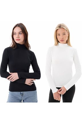 بادی مشکی زنانه یقه نیم ماهیگیر vesantia - کد 895203499