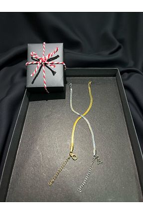 دستبند استیل (فولاد) طلائی زنانه استیل (فولاد) EFAYNU - کد 925401007