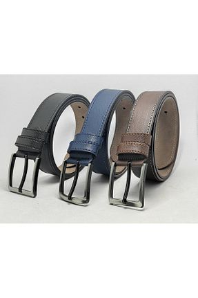 کمربند مشکی مردانه چرم مصنوعی genuine leather company eds - کد 686802024