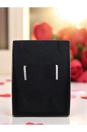 گوشواره نقره طوسی زنانه 925 عیار Genel Markalar - کد 929159962