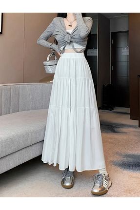 دامن سفید زنانه بافتنی Avakado - کد 921242560