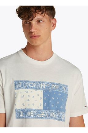 تیشرت نباتی مردانه یقه دوچرخه Tommy Jeans - کد 929167259