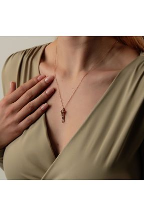 گردنبند نقره زرد زنانه 925 عیار Shimmer Show - کد 929172071