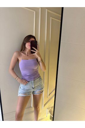 بلوز بنفش زنانه ساده Chamakh - کد 929183665
