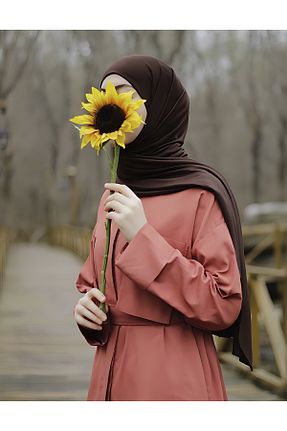 شال قهوه ای زنانه Sekine İpek - کد 929197973