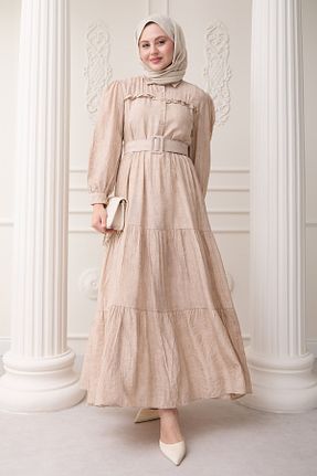 لباس حجاب بژ زنانه رگولار InStyle - کد 929189498
