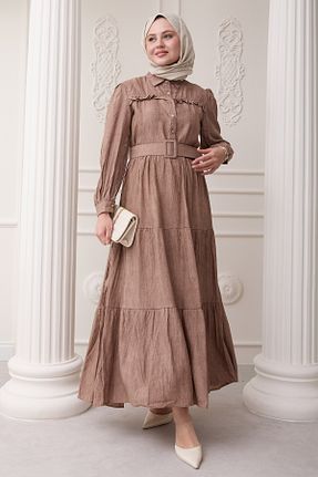 لباس حجاب قهوه ای زنانه رگولار InStyle - کد 929189878