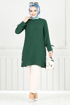 تونیک حجاب سبز زنانه بافتنی ModaMerve - کد 929209072