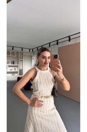 بلوز بژ زنانه ساده Sezgi Tekin - کد 929209347