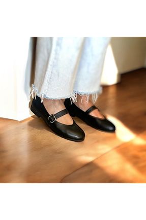 بابت مشکی زنانه چرم خالص NEVE SHOES - کد 929210225