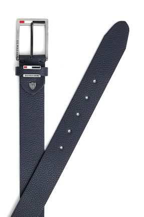 کمربند سرمه ای مردانه چرم خالص U.S. Polo Assn. - کد 929210797