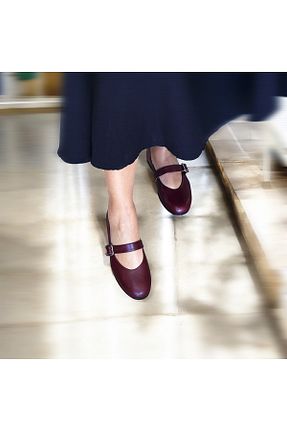 بابت زرشکی زنانه چرم خالص NEVE SHOES - کد 929219942