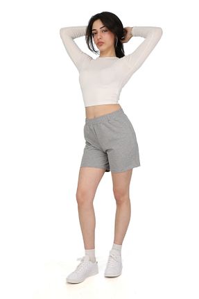 شلوارک و برمودا طوسی زنانه اورسایز lemontpiel - کد 929222693