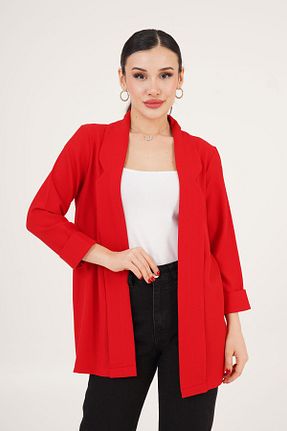 کت بلیزر قرمز زنانه پلی استر Hipo Trend - کد 929217071
