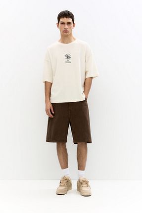 تیشرت سفید مردانه رگولار Pull & Bear - کد 929222420