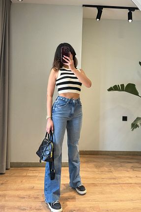 شلوار جین آبی زنانه پاچه ساده Güneş - کد 879951068
