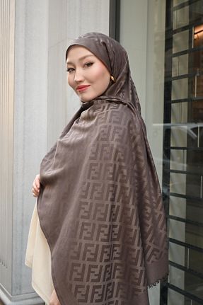 شال قهوه ای زنانه Pull Scarfs - کد 929231289