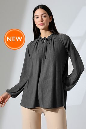 بلوز حجاب طوسی زنانه رگولار Şiir - کد 926032834
