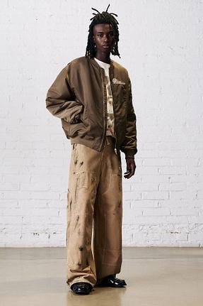 کت قهوه ای مردانه Bomber Pull & Bear - کد 929228615