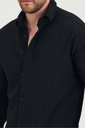پیراهن مشکی مردانه اسلیم Tarz Cool - کد 929254170