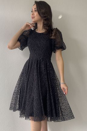 لباس مجلسی و فارغ التحصیلی مشکی زنانه توری the ZKS - کد 929253866