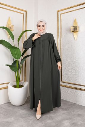 کلاه و ابایا خاکی زنانه بافتنی Nevayla Moda - کد 929244815