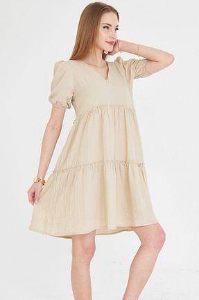 لباس بژ زنانه بافتنی armonika - کد 929252519