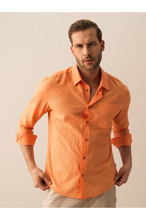 پیراهن نارنجی مردانه رگولار Xint - کد 670389233