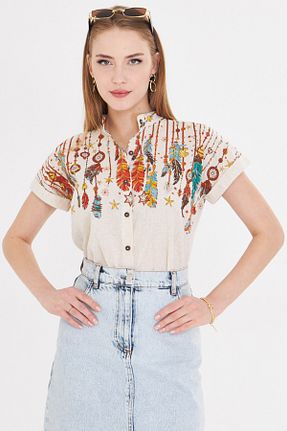 پیراهن بژ زنانه رگولار armonika - کد 927808151