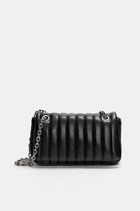 کیف دوشی مشکی زنانه پلی اورتان Pull & Bear - کد 929260300