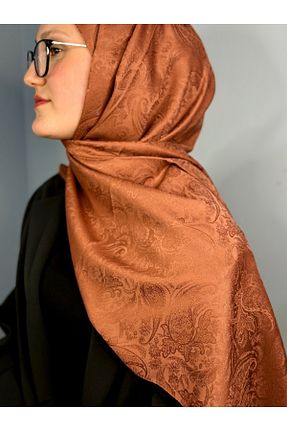 شال نارنجی زنانه پنبه ای Twentytwo scarf - کد 929210634