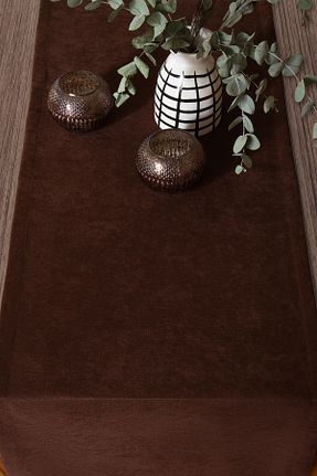 سرویس آمریکائی قهوه ای مستطیل Gauze Fabric Design - کد 929261239