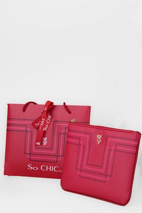 کیف پول قرمز زنانه ابعاد کوچک So Chic - کد 929418701