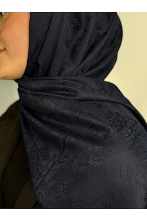شال سرمه ای زنانه پنبه ای Twentytwo scarf - کد 929210510