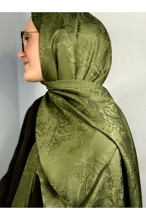 شال خاکی زنانه پنبه ای Twentytwo scarf - کد 929210626