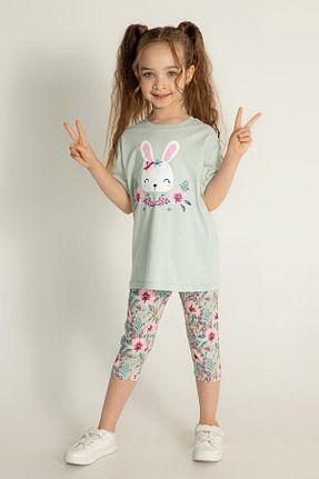 ست بالاتنه و پائین تنه سبز بچه گانه رگولار DMB BOYS & GIRLS - کد 929375881